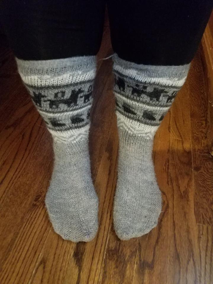 Llama socks from Peru