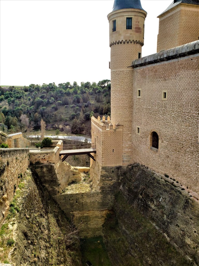 The Alcázar of Segovia with moat